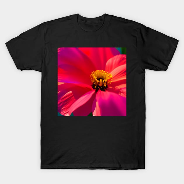 Extreme Close Up in a Field of Red Poppies (MD23Mrl016) T-Shirt by Maikell Designs